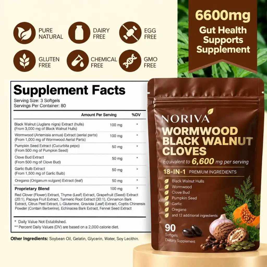 Flush Out Hidden Parasites & Larvae with Wormwood, Black Walnut & Cloves